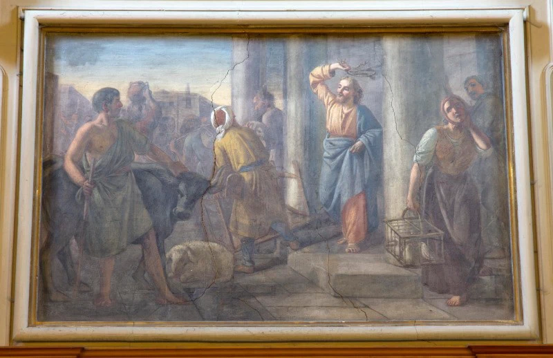 Cacciata dei profanatori del tempio - 1863, chiesa di Santa Maria Assunta, Cimbergo (BS)